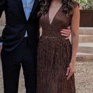 Sabina Musayev Skylar Gown in Bronze (XS)